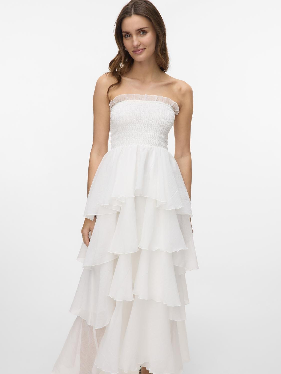 VMDELILAH Long Dress - Star White - VERO MODA & VILA Bergvik